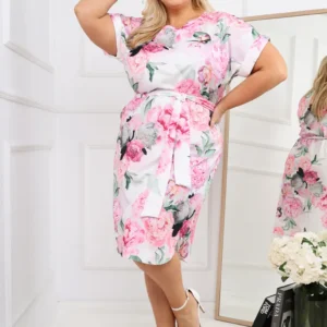 Sukienka w kwiaty Plus Size Cute Look rozmiar 4XL