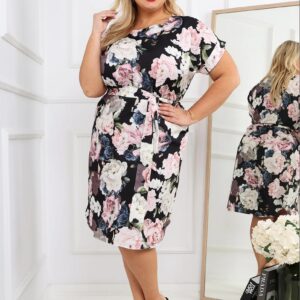 Sukienka w kwiaty Plus Size Cute Look 4 XL